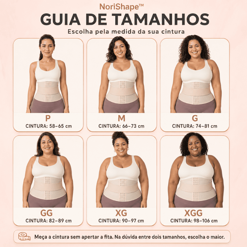 Cinta Modeladora NoriShape™ – Dupla Compressão para uma Cintura Mais Definida