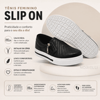 Tênis Feminino Slip On™ – Calce Fácil sem Usar as Mãos
