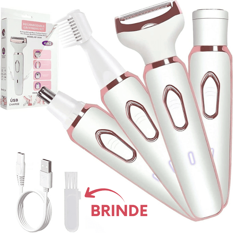 Depilador Elétrico 4 em 1 - DermaBelle + Brindes