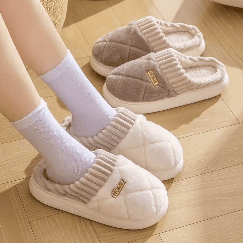 Pantufa Ortopédica Peluciada Premium – Pés Quentinhos no Inverno