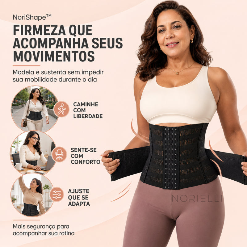 Cinta Modeladora NoriShape™ – Dupla Compressão para uma Cintura Mais Definida