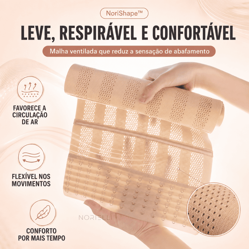 Cinta Modeladora NoriShape™ – Dupla Compressão para uma Cintura Mais Definida