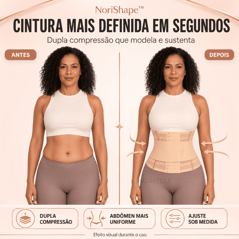 Cinta Modeladora NoriShape™ – Dupla Compressão para uma Cintura Mais Definida