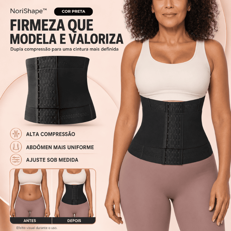 Cinta Modeladora NoriShape™ – Dupla Compressão para uma Cintura Mais Definida